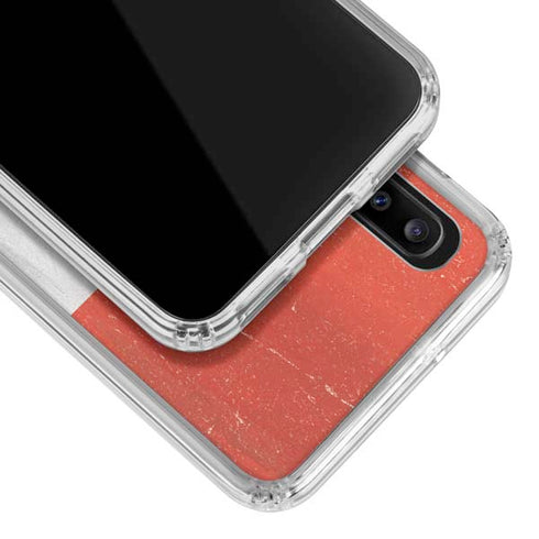Distressed Austria Flag Galaxy A30 Clear Case